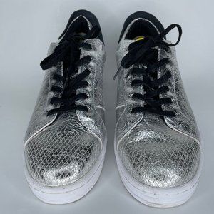 Mens Adidas Silver & Black Tennis Shoes